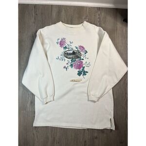 Vintage Morning Sun Beige Womens Crewneck Sweatshirt Size‎ XLarge